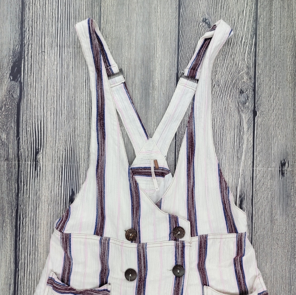 Free People Canyonlands Cotton Striped Overall Jumper Dress - Picture 4 of 14